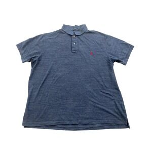 Polo Ralph Lauren Men's Sz 2XB/2G Polo Shirt Short Sleeve Blue Red Pony‎